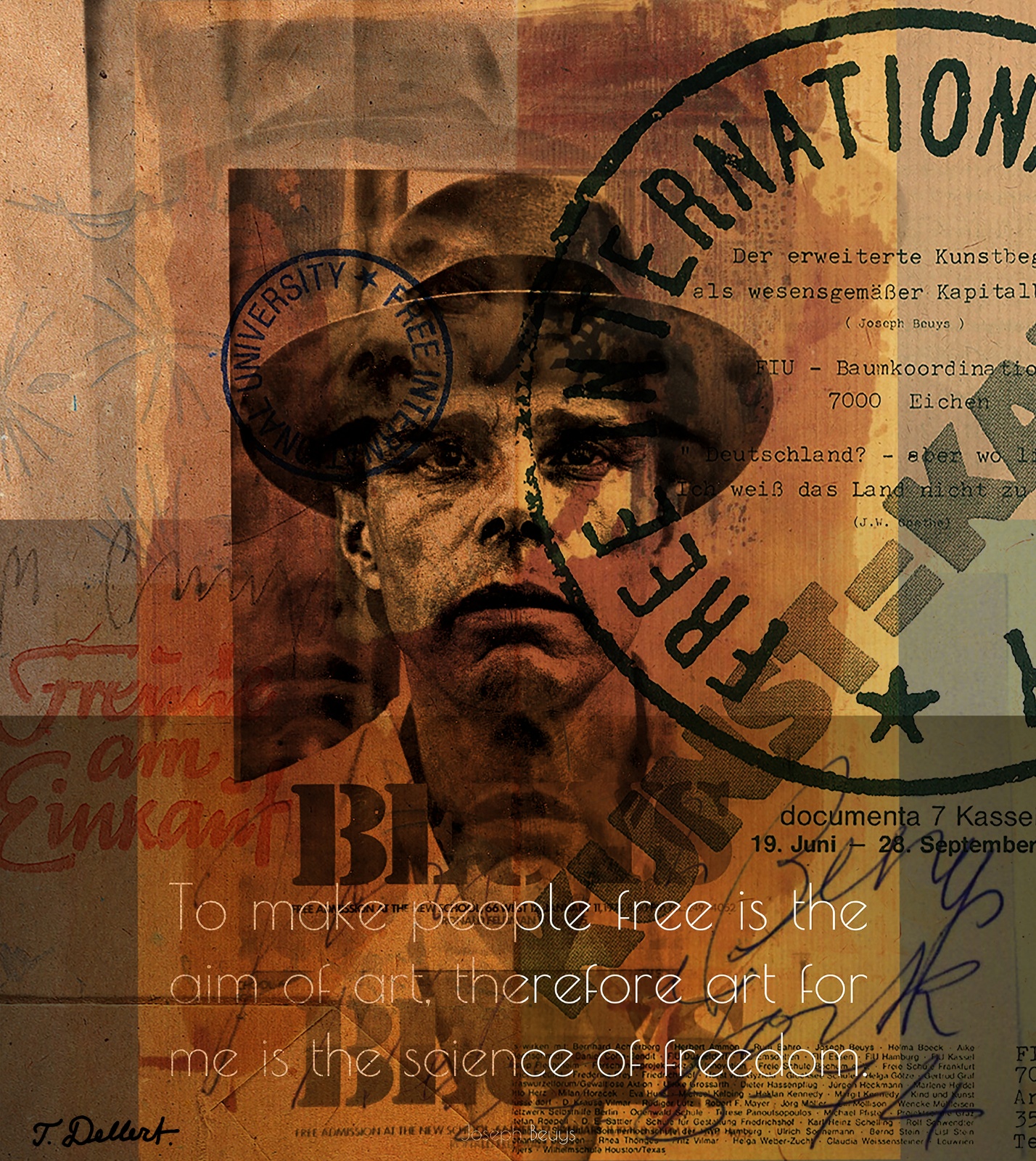 Small PORTRAIT OF JOSEPH BEUYS  copy